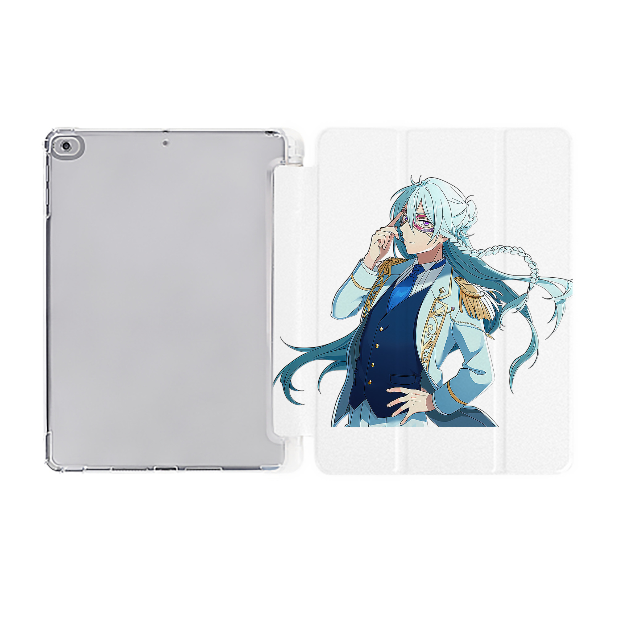 （画像用） あんさんぶるスターズ! Ensemble Stars IPad ケース ペン収納付き 三つ折りスタンド PUレザー×シリコン 対応機種9.5/10.5/10.9インチ